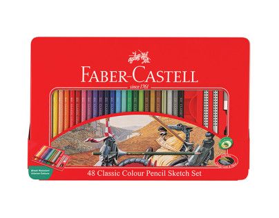 مداد رنگی کلاسیک - جعبه فلزی 48 رنگ
